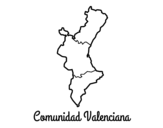 Desenho de Comunidade Valenciana para colorear