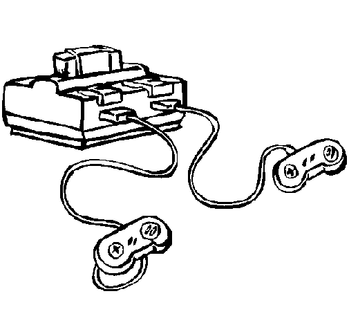 Desenho de Consola para Colorir