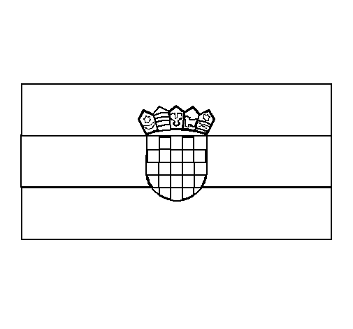Desenho de Croácia para Colorir