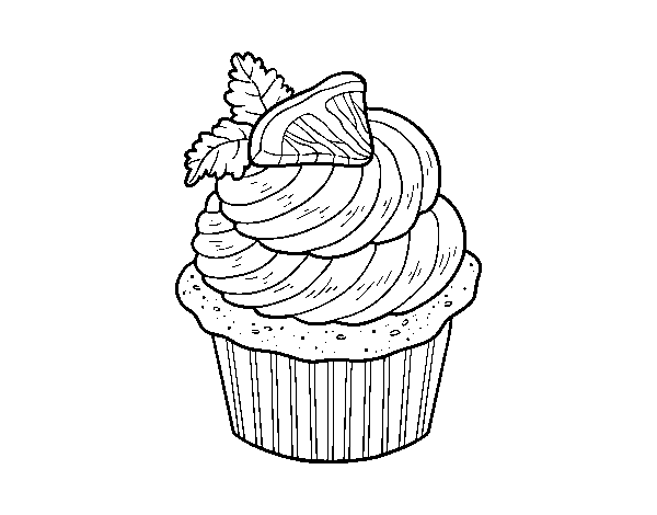 Desenho de Cupcake de limão para Colorir