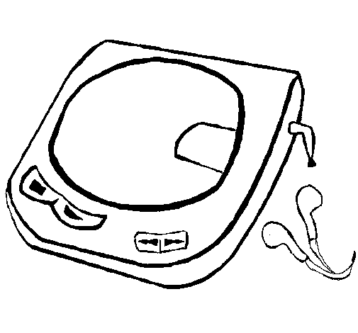 Desenho de Discman para Colorir