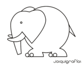 Desenho de Elefante grande para colorear