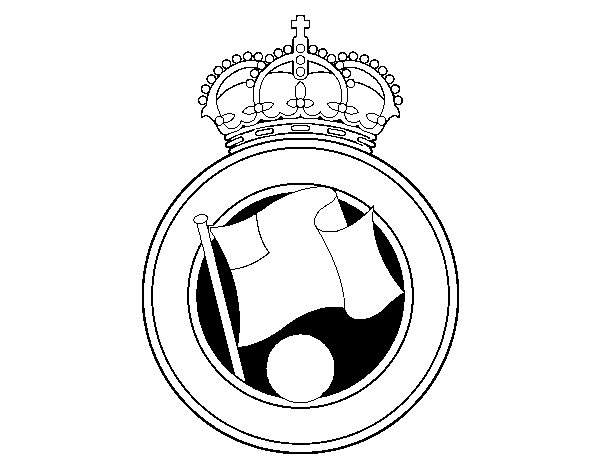 Desenho de Emblema do Real Racing Club de Santander para Colorir