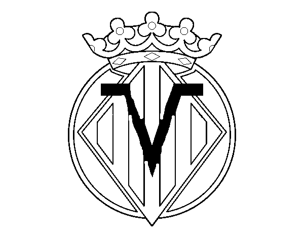Desenho de Emblema do Villarreal C.F. para Colorir