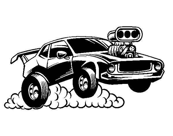 Desenho de Esportes muscle car para Colorir