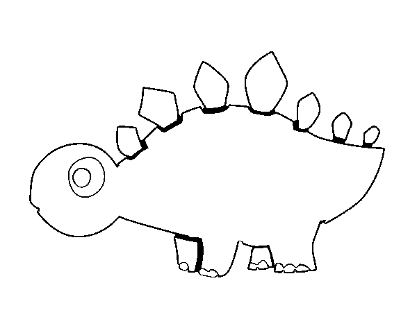 Desenho de Estegossauro jovem para Colorir