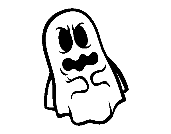 Desenho de Fantasma assustado  para Colorir