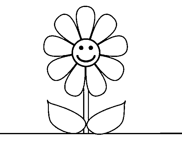 Desenho de Flor de primavera para Colorir