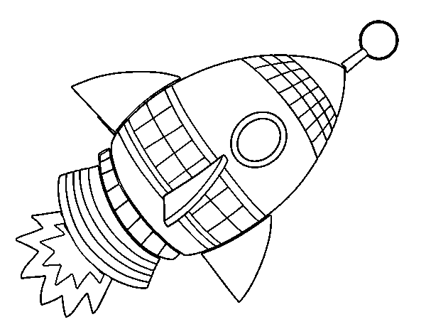 Desenho de Foguete espacial para Colorir