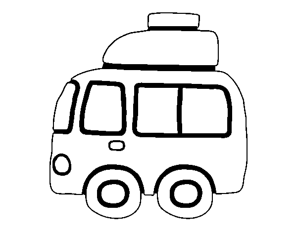 Desenho de Furgonetal com bagagem para Colorir