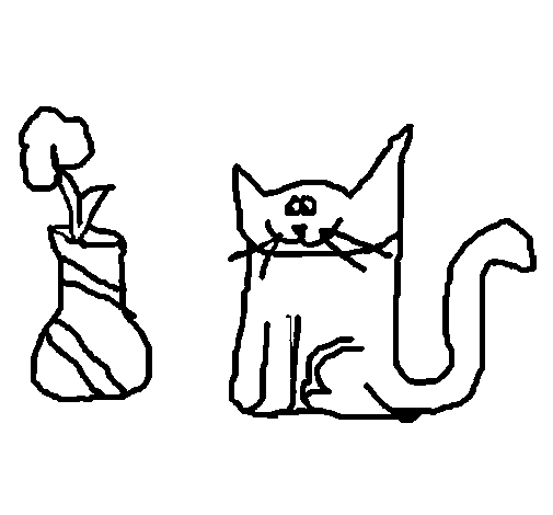 Desenho de Gatito para Colorir