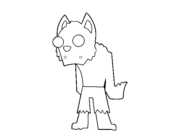 Desenho de Homem lobo - zombie para Colorir