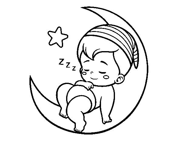Desenho de Hora de dormir para Colorir