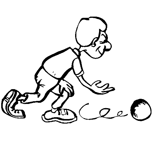 Desenho de Jogador de bowling para Colorir