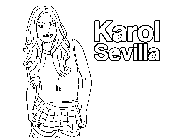 Desenho de Karol Sevilla para Colorir