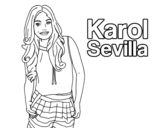 Desenho de Karol Sevilla para colorear