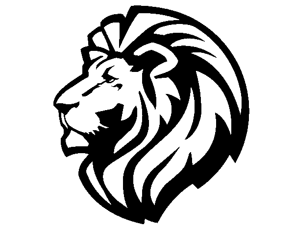 Desenho de Leão tribal para Colorir