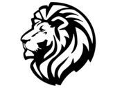 Desenho de Leão tribal para colorear