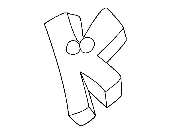 Desenho de Letra K para Colorir