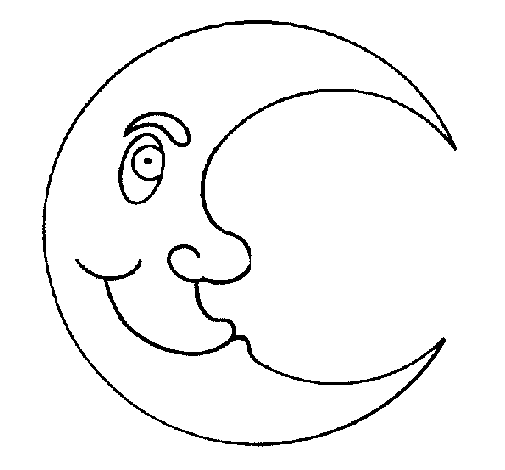 Desenho de Lua para Colorir