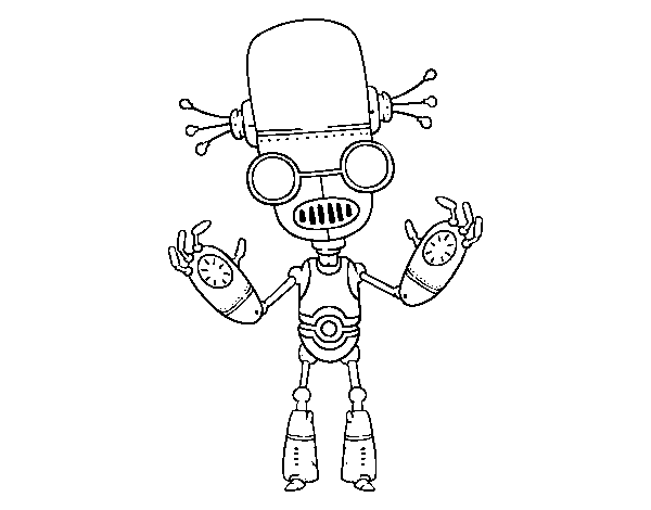 Desenho de Mal robô para Colorir