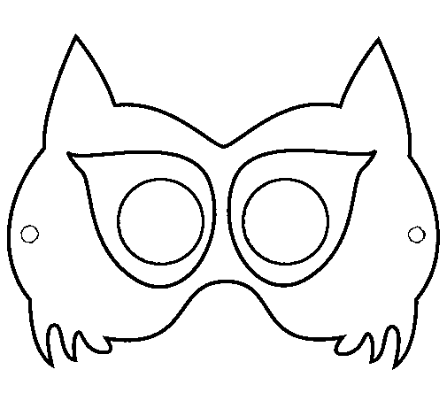 Desenho de Máscara de guaxinim para Colorir