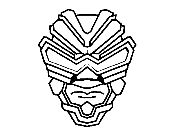 Desenho de Máscara de raio gama para Colorir
