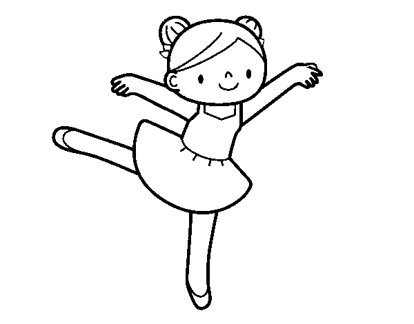 Desenho de Menina bailarina para Colorir