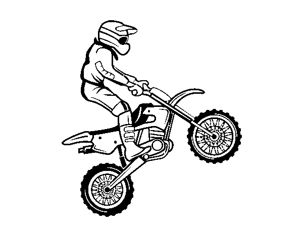 Desenho de Moto trial para Colorir