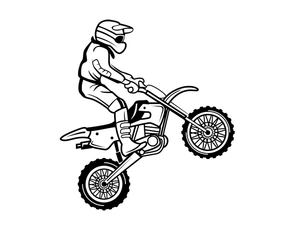 Desenho de Moto trial para Colorir - Colorir.com