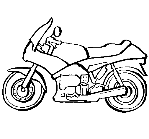 Desenho de Motocicleta para Colorir