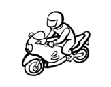 Desenho de Motociclista para colorear
