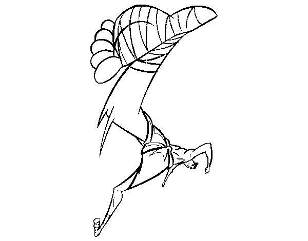 Desenho de Muay Thai chute de gancho para Colorir