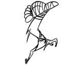 Desenho de Muay Thai chute de gancho para colorear