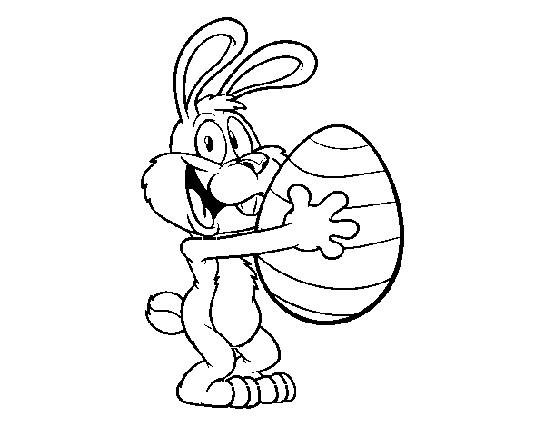 Desenho de O coelhinho da Páscoa para Colorir