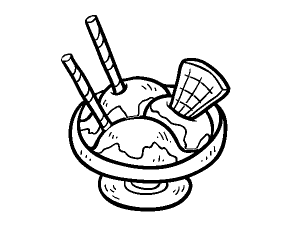 Desenho de O copo de sorvete para Colorir
