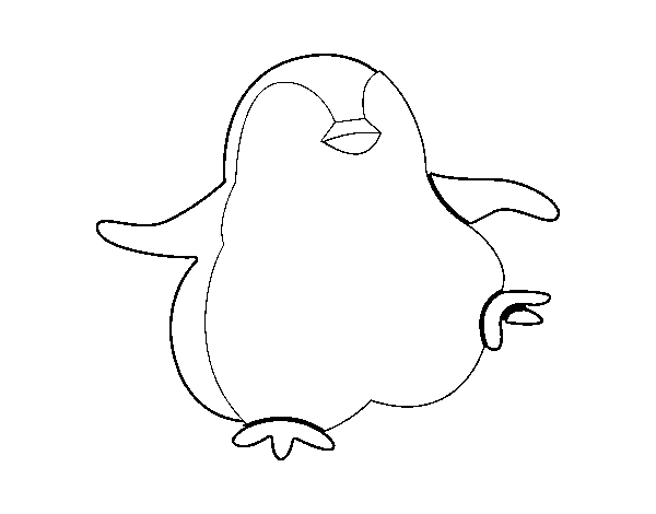 Desenho de Pingüim bailarino para Colorir