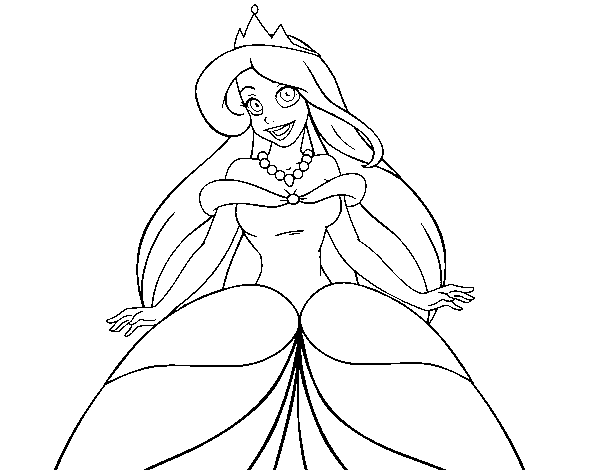 Desenho de Princesa Ariel para Colorir