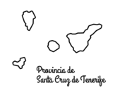 Desenho de Província de Santa Cruz de Tenerife  para colorear
