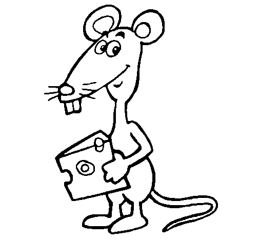 Desenho de Rata 2 para Colorir