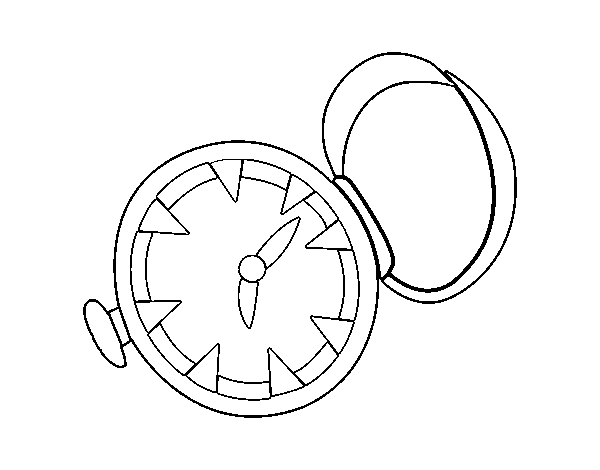 Desenho de Relógio de bolso para Colorir