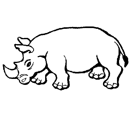 Desenho de Rinoceronte 2 para Colorir