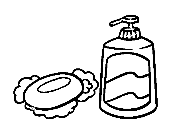 Desenho de Sabonetes de banho para Colorir