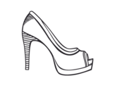 Desenho de Sapato de plataforma para colorear