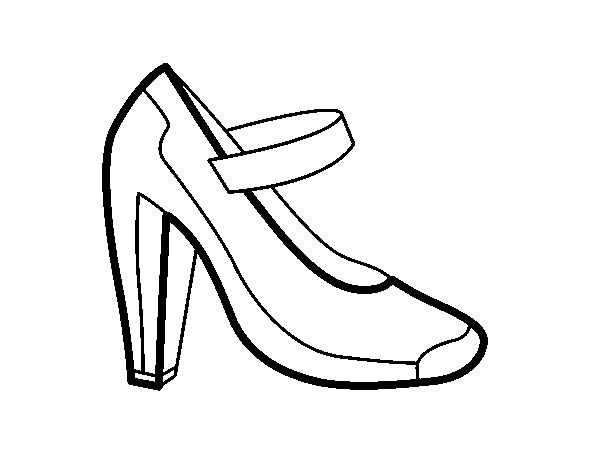 Desenho de Sapato de salão para Colorir