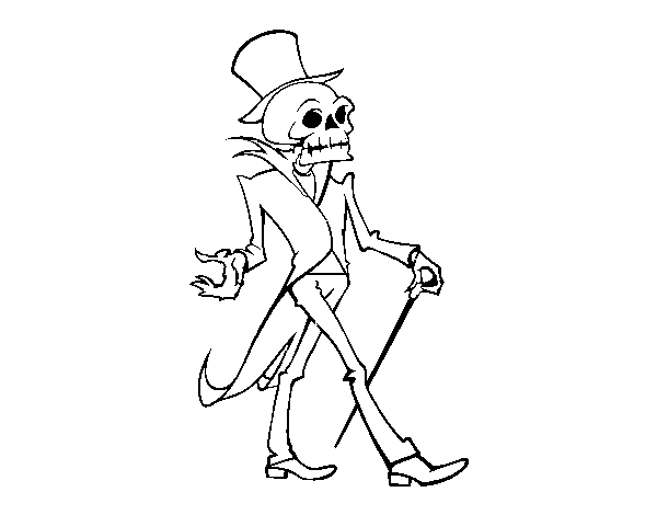 Desenho de Senhor esqueleto para Colorir
