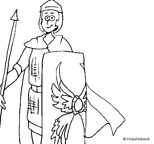 Desenho de Soldado romano II para Colorir