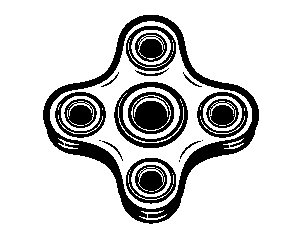 Desenho de Spinner de 4 pontos para Colorir