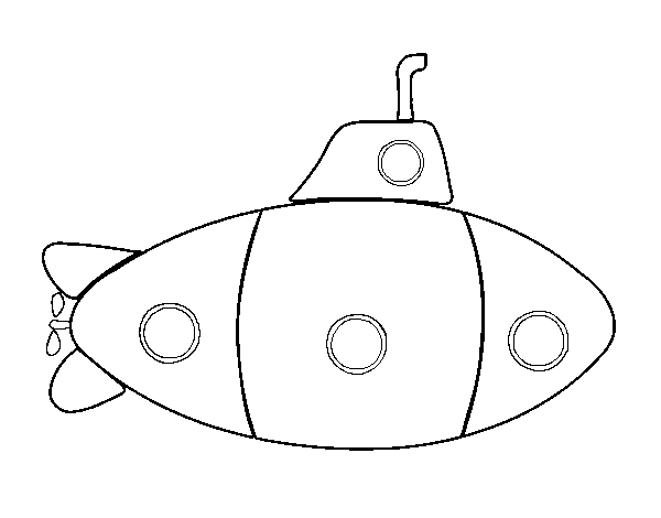Desenho de Submarino militar para Colorir
