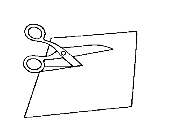 Desenho de Tesoura de corte para Colorir